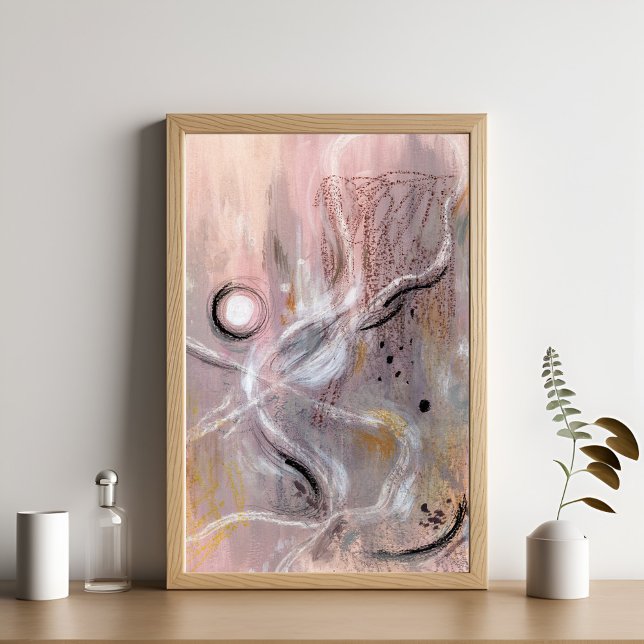 Modern purple violet abstract art Poster (Creator Uploaded)