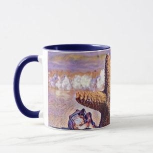 Modern Purple Watercolor Starfish Seashells  Mug