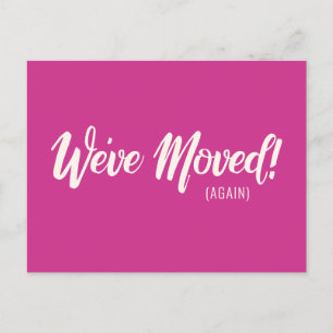 Modern Purple We've Moved Moving Announcement Postcard