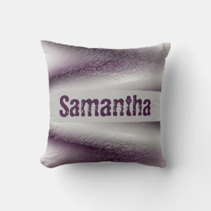 Modern Purple White Bold Abstract Baby Cushion
