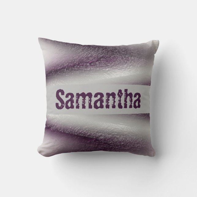 Modern Purple White Bold Abstract Baby  Cushion (Front)