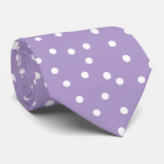 Modern Purple White Polka Dots Groom Gift   Tie