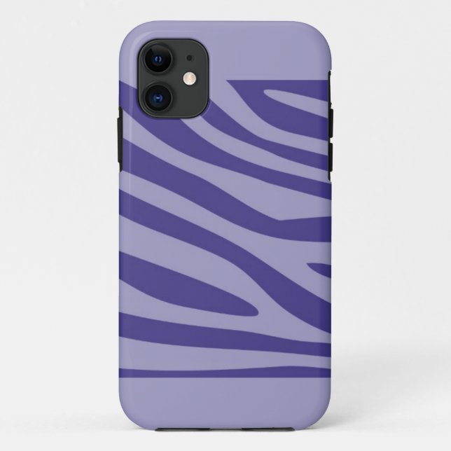 Modern Purple Zebra Print Skin Pattern Case-Mate iPhone Case (Back)