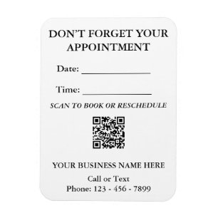 Modern QR Appointment Reminder Magnet