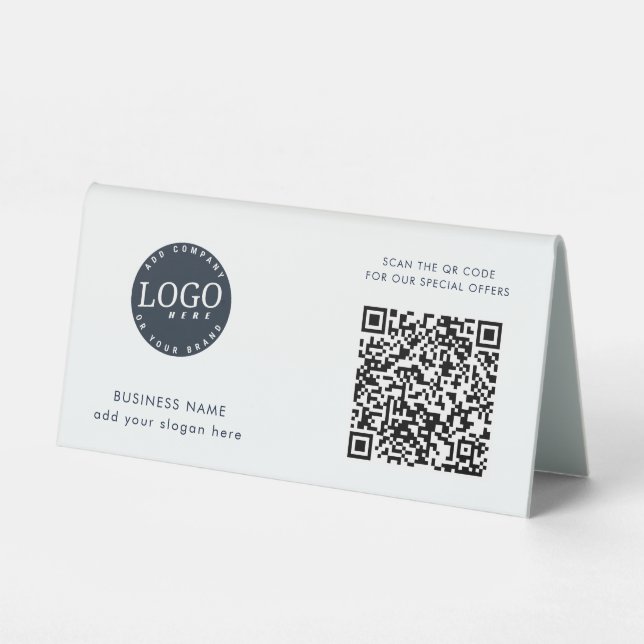 Modern QR Code and Business Logo (Front)