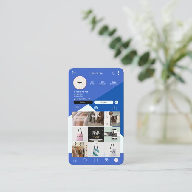 Modern QR Code Business Cards | Connectwithus (Standing Front)