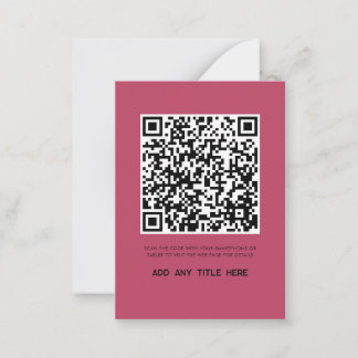 Modern QR Code Business Logo Trendy Card
