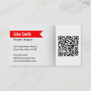 Modern QR Code Graphic Design Business Card