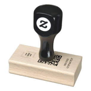 Modern QR Code Logo Business Branding Design Rubber Stamp