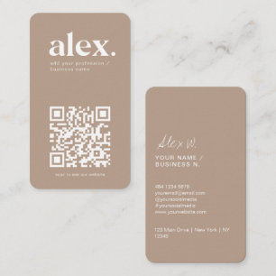 Modern QR Code Logo Business Card