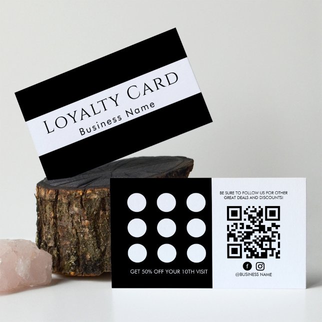 Modern QR Code Loyalty Customer Stamp or Punch Discount Card (Creator Uploaded)