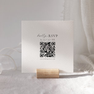 Modern QR Code Minimal RSVP Enclosure Card
