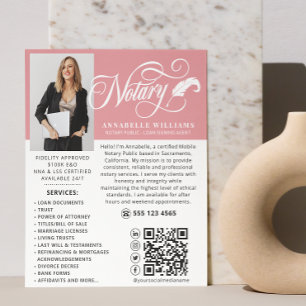 Modern QR Code Notary Photo Flyer