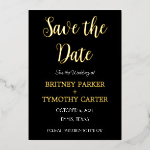 Modern QR Code Photo Calligraphy Black Wedding Foi