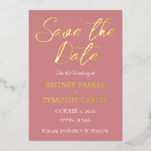 Modern QR Code Photo Dusty Rose Script Wedding