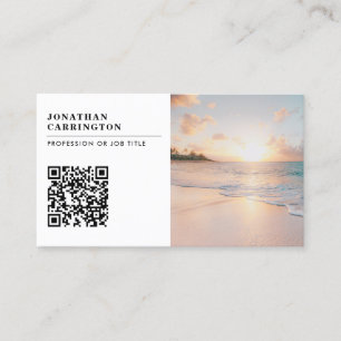 Modern QR Code Photo Logo Business Card