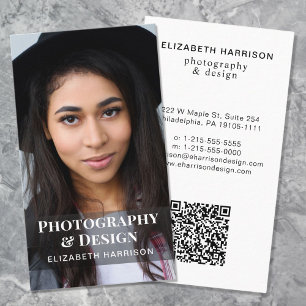 Modern QR Code Photo Professional Business Card