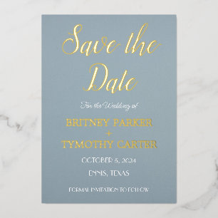 Modern QR Code Photo Script Dusty Blue Wedding