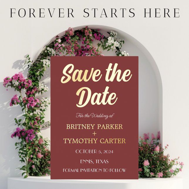 Modern QR Code Photo Wine Burgundy Script Wedding  (Creator Uploaded)