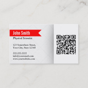 Modern QR Code Physical Scientist Business Card