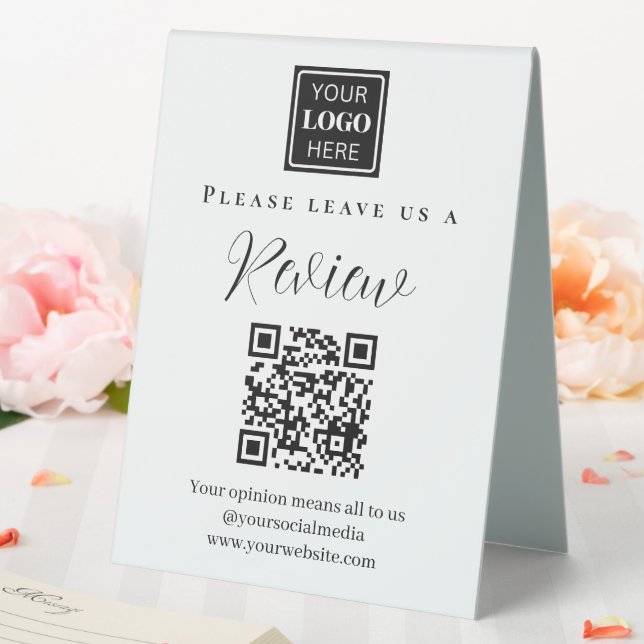 Modern QR code Please Leave us a review Big (In SItu (Wedding))