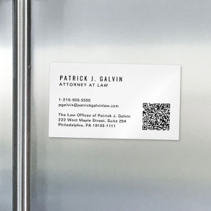 Modern QR Code Professional Magnetic Business Card