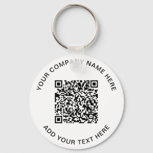 Modern QR Code Promotional Key Ring