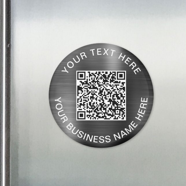 Modern QR Code Promotional Silver Magnet (Modern QR Code Promotional Silver Magnet)