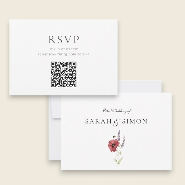 Modern QR Code RSVP Card (Creator Uploaded)