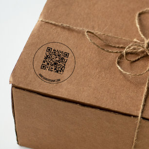 Modern QR Code Rubber Stamp