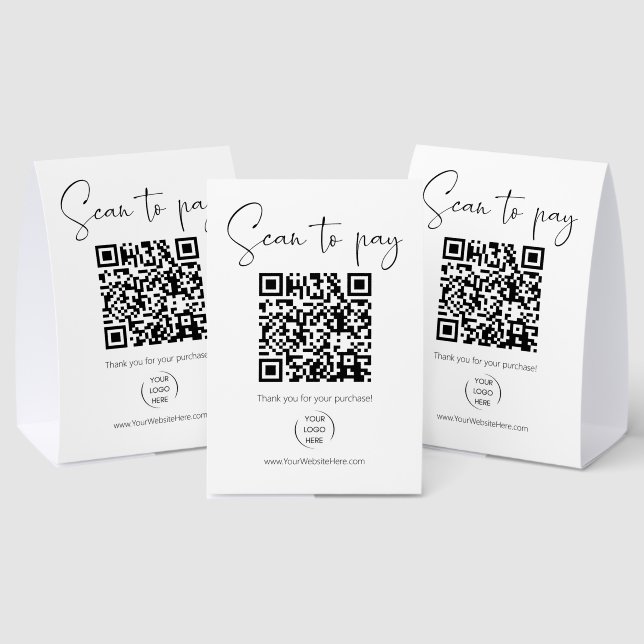 Modern QR code Scan to Pay Venmo + Scan for menu (Insitu(Multi))