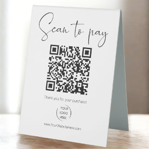 Modern QR code Scan to Pay Venmo + Scan for menu