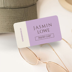 Modern QR Code Social Media Let's Connect Lilac Business Card