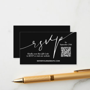 Modern QR Code Wedding Enclosure Card