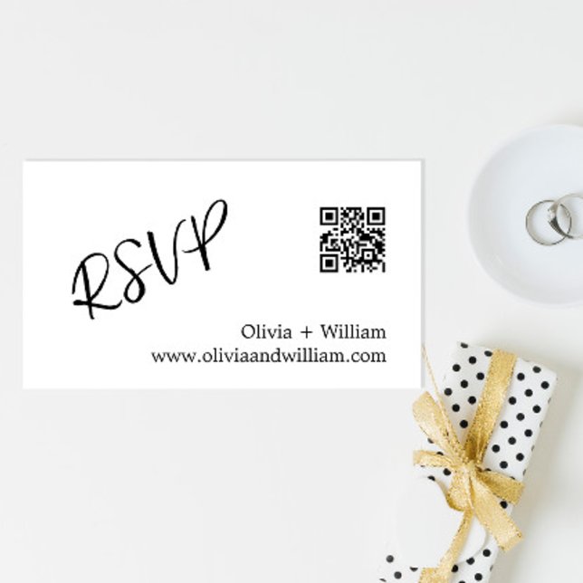 Modern QR Code Wedding RSVP Card (Creator Uploaded)