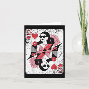 Modern Queen Of Hearts Playing Card