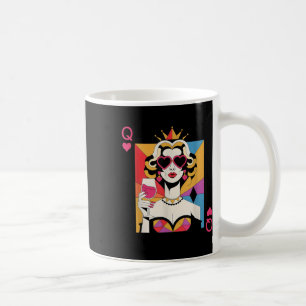 Modern Queen Of Hearts Valentines Day Coffee Mug