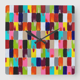 Modern Quilt Wall Clock