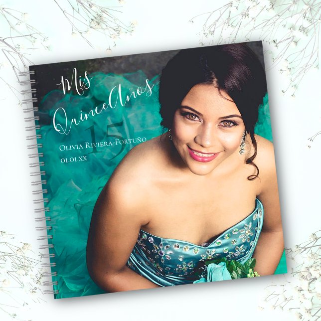 Modern Quinceanera 15th Birthday Photo Guest Book (Creator Uploaded)
