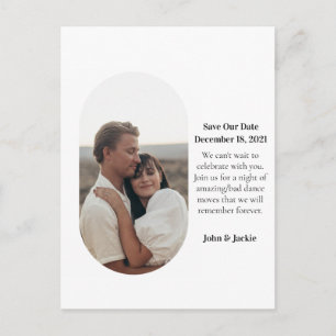 Modern Quirky Pill Photo Save the Date MCM Style Postcard
