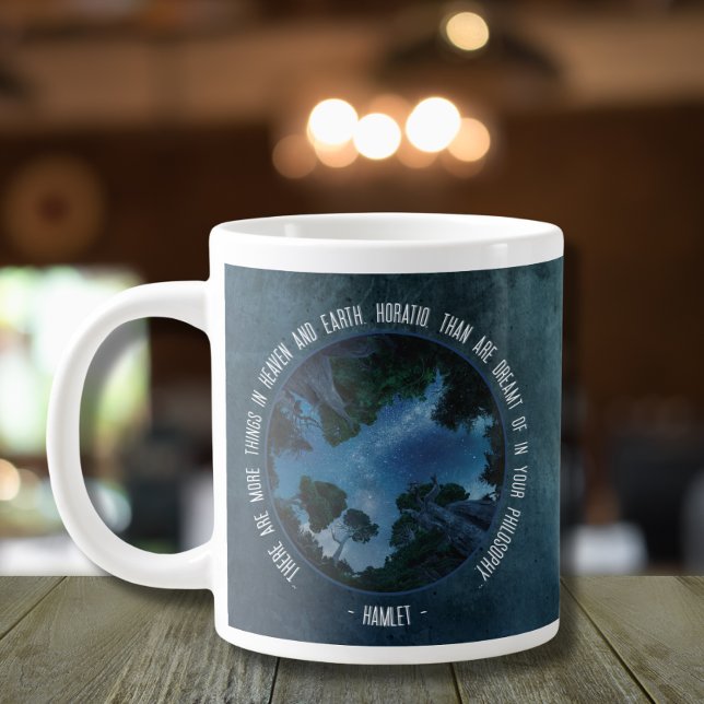 Modern Quote Night Sky Contemplative Inspiration Large Coffee Mug (Creator Uploaded)