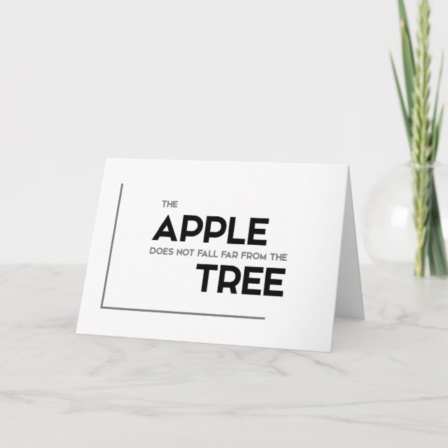 MODERN quotes: apple does not fall far, tree Card (Front)
