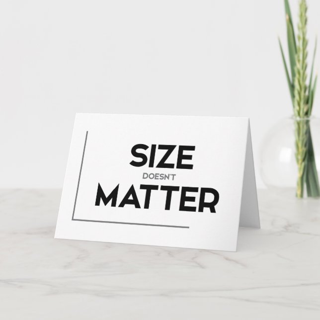 MODERN quotes: size doesn't matter Card (Front)