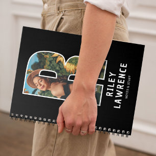 Modern "R" Photo Initial Monogram Notebook