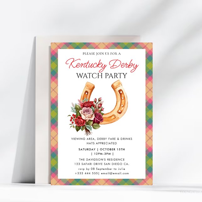 Modern Race Horse Derby Party Equestrian Invitation (Creator Uploaded)