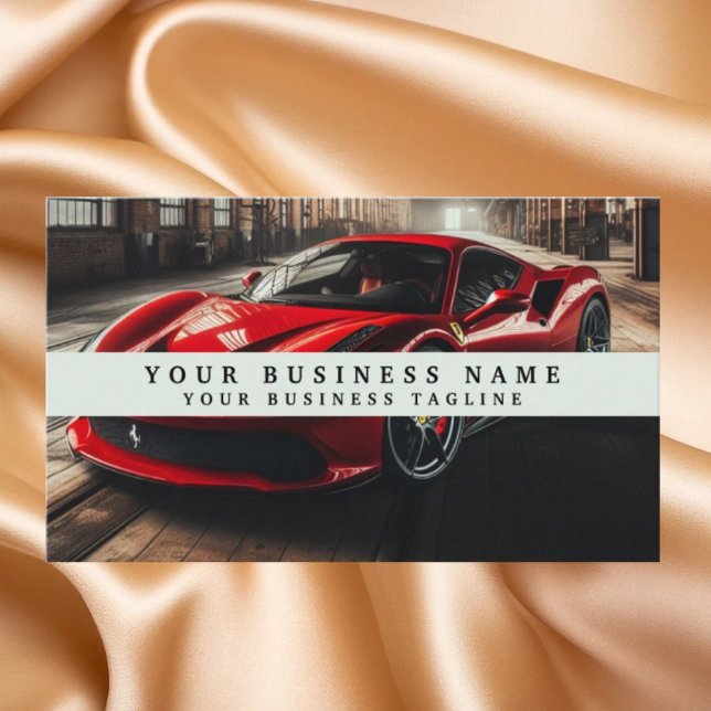 Modern Racecar Mechanics Automotive Business Business Card (Creator Uploaded)