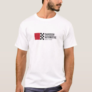 Modern Racing Flag Logo in Red II Automotive T-Shirt