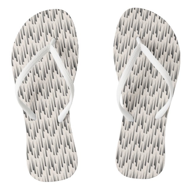 Modern Rain Pattern Thongs (Footbed)