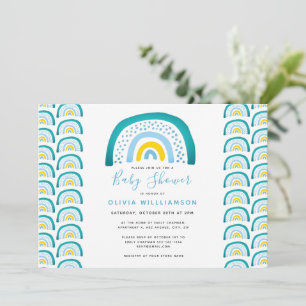 Modern Rainbow Baby Shower Invitation