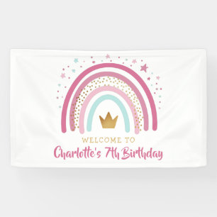 Modern Rainbow Birthday Banner